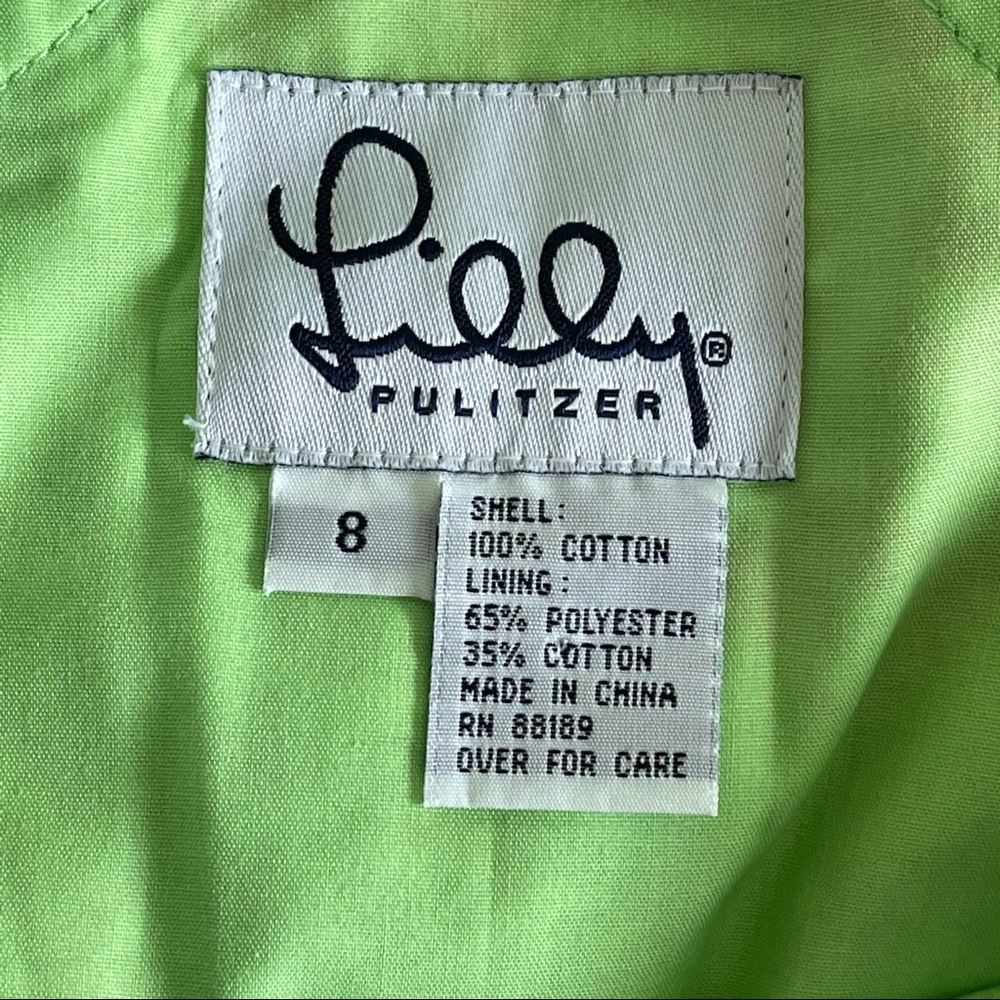 Vintage Lilly Pulitzer Women’s Multicolored Floral Cotton Summer Overalls Sz 8 - Picture 10 of 12